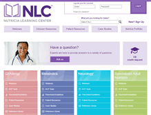 Tablet Screenshot of nutricialearningcenter.com